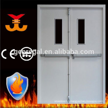 Commercial utility push bar fire resistant metal doors